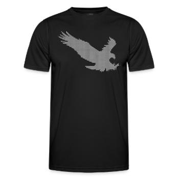 Adler - Männer Funktions-T-Shirt - Schwarz - Vorne - AI Model Male 178 dark (178cm)