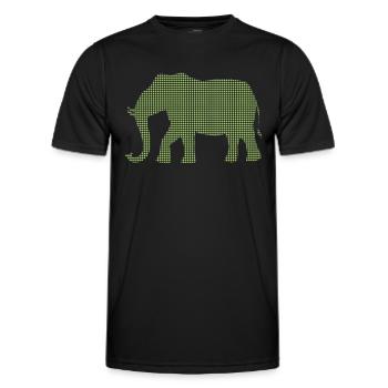 Elephant - Men's Functional T-Shirt - black - Front - AI Model Male 178 dark (178cm)