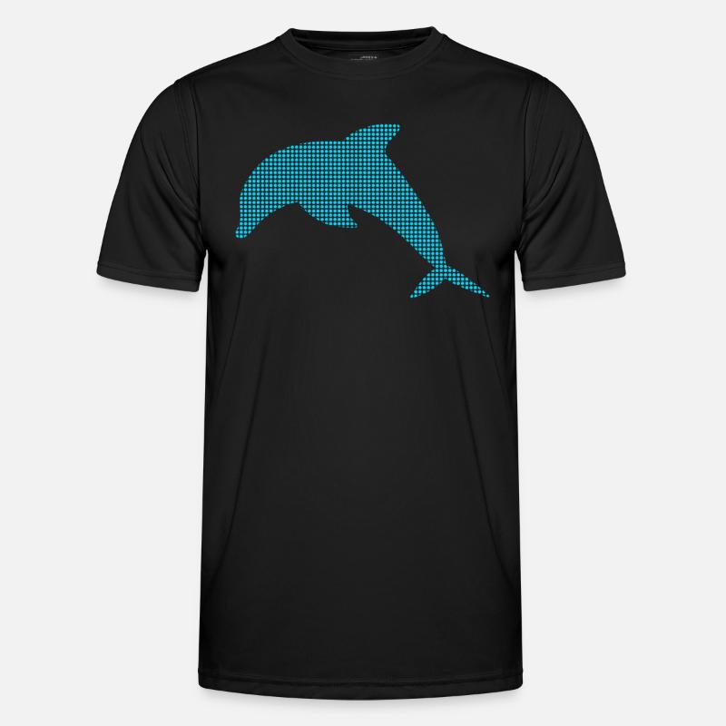 Delfin - Männer Funktions-T-Shirt - Schwarz