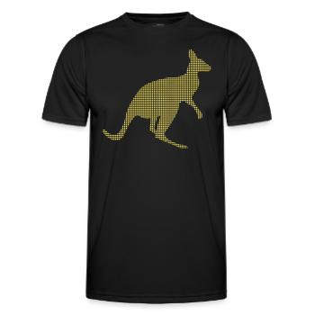 Kangaroo - Men's Functional T-Shirt - black - Front - AI Model Male 178 dark (178cm)