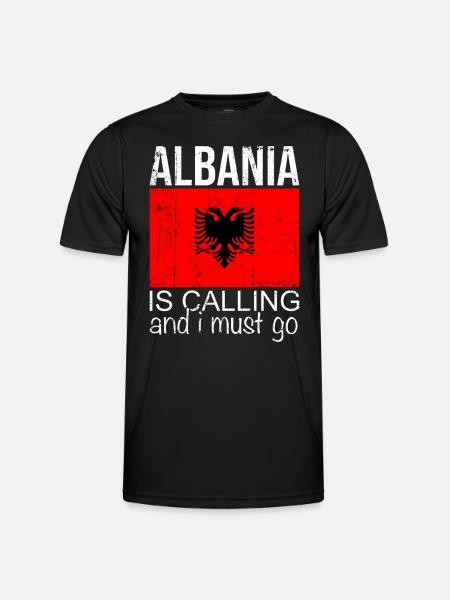Albania Saying - Men's Functional T-Shirt - black