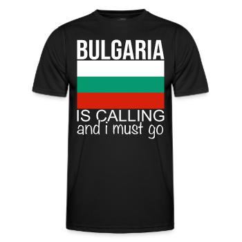 Bulgarie - T-shirt sport Homme - noir - Devant - AI Model Male 178 dark (178cm)