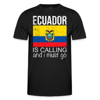 Ecuador Quote - Men's Functional T-Shirt - black - Front - AI Model Male 178 dark (178cm)