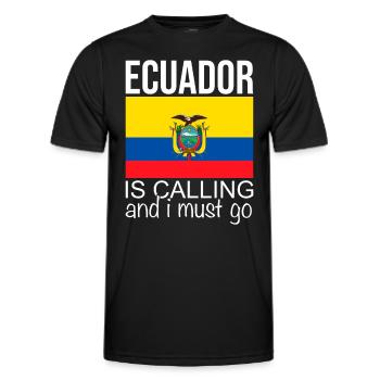 Ecuador Quote - Men's Functional T-Shirt - black - Front - AI Model Male 178 dark (178cm)