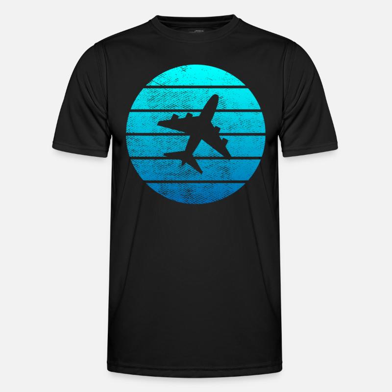 Flugzeug Männer Funktions-T-Shirt