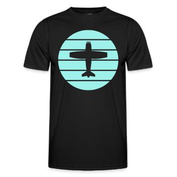 Airplane - Men's Functional T-Shirt - black - Front - AI Model Male 178 dark (178cm)