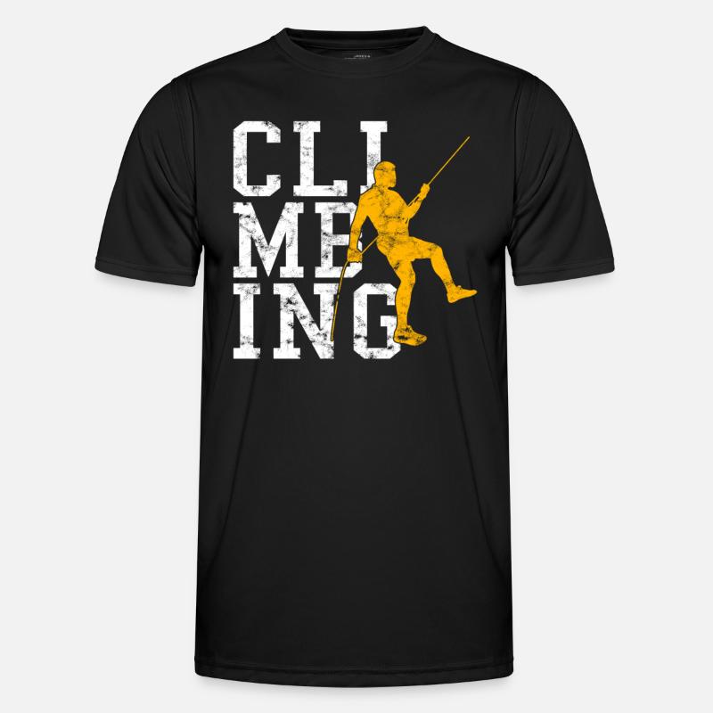 Klettern - Männer Funktions-T-Shirt - Schwarz