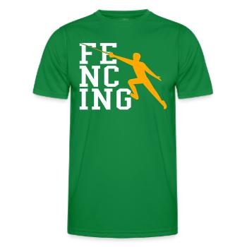 Fencing - Men's Functional T-Shirt - kelly green - Front - AI Model Male 178 dark (178cm)