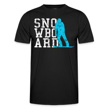 Snowboarding - Männer Funktions-T-Shirt - Schwarz - Vorne - AI Model Male 178 dark (178cm)