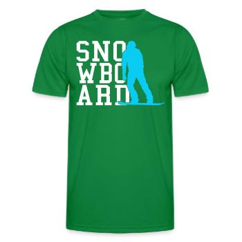 Planche à neige - T-shirt sport Homme - vert - Devant - AI Model Male 178 dark (178cm)