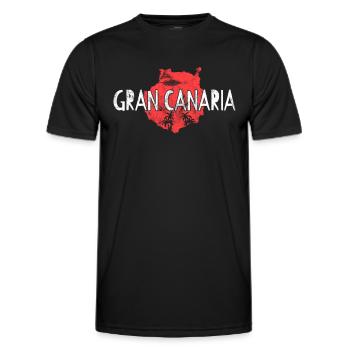 Gran Canaria - Männer Funktions-T-Shirt - Schwarz - Vorne - AI Model Male 178 dark (178cm)