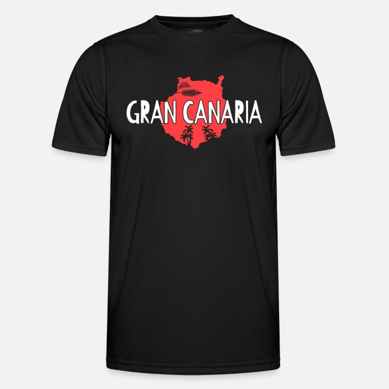 Gran Canaria - Männer Funktions-T-Shirt - Schwarz