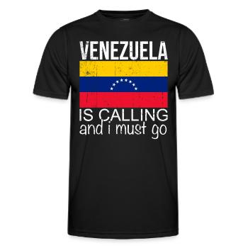 Venezuela Quote - Men's Functional T-Shirt - black - Front - AI Model Male 178 dark (178cm)