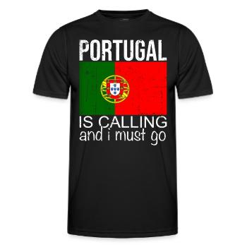 Portugal - Männer Funktions-T-Shirt - Schwarz - Vorne - AI Model Male 178 dark (178cm)