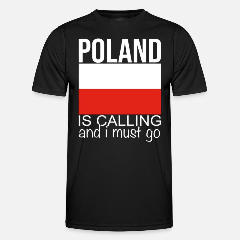 Polen Spruch - Männer Funktions-T-Shirt - Schwarz