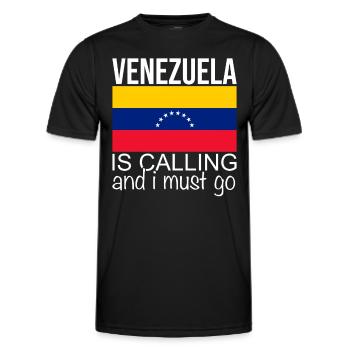 Venezuela Quote - Men's Functional T-Shirt - black - Front - AI Model Male 178 dark (178cm)