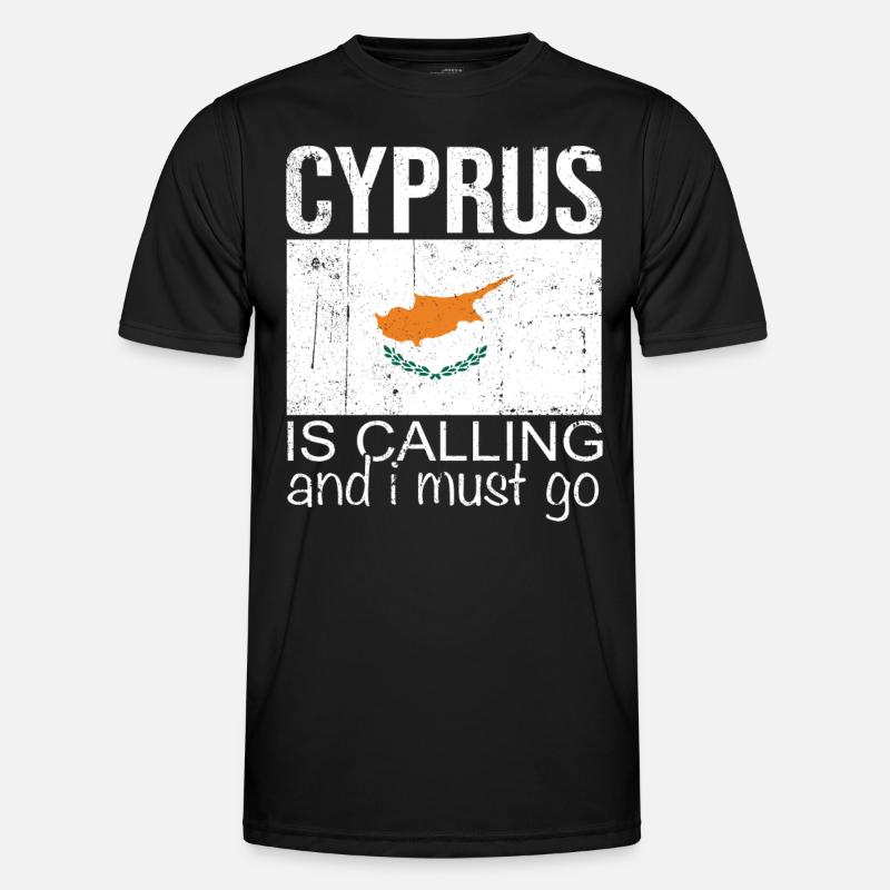 Zypern Spruch - Männer Funktions-T-Shirt - Schwarz