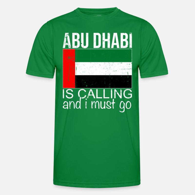 Abu Dhabi Spruch Männer Funktions-T-Shirt