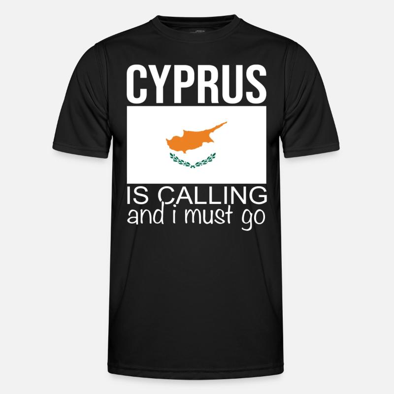 Zypern Spruch - Männer Funktions-T-Shirt - Schwarz