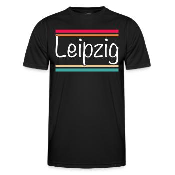 Leipzig - Männer Funktions-T-Shirt - Schwarz - Vorne - AI Model Male 178 dark (178cm)
