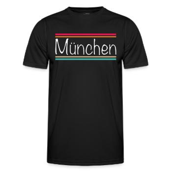 Munich - T-shirt sport Homme - noir - Devant - AI Model Male 178 dark (178cm)