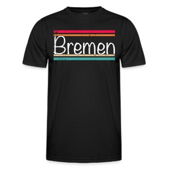 Bremen - Men's Functional T-Shirt - black - Front - AI Model Male 178 dark (178cm)
