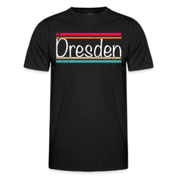 Dresden - Männer Funktions-T-Shirt - Schwarz - Vorne - AI Model Male 178 dark (178cm)