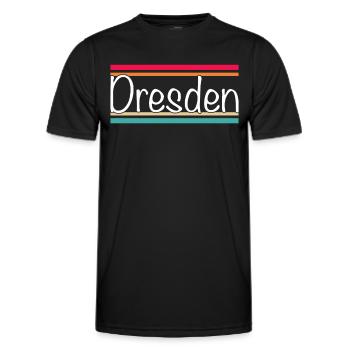 Dresden - Männer Funktions-T-Shirt - Schwarz - Vorne - AI Model Male 178 dark (178cm)