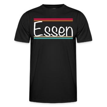 Essen - Männer Funktions-T-Shirt - Schwarz - Vorne - AI Model Male 178 dark (178cm)