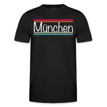 Munich - T-shirt sport Homme - noir - Devant - AI Model Male 178 dark (178cm)