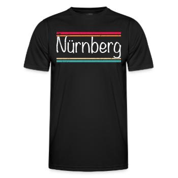 Nuremberg - T-shirt sport Homme - noir - Devant - AI Model Male 178 dark (178cm)