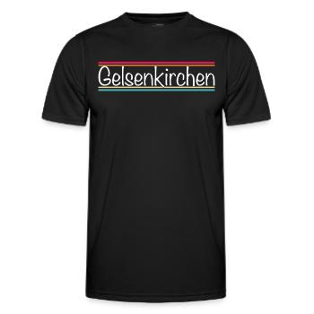 Gelsenkirchen - T-shirt sport Homme - noir - Devant - AI Model Male 178 dark (178cm)