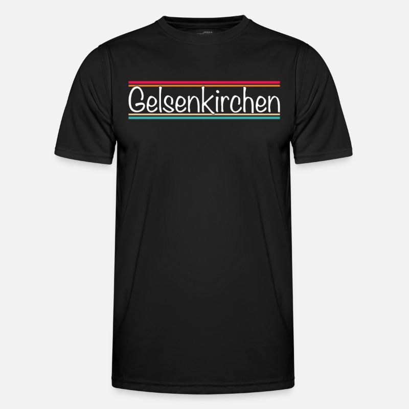 Gelsenkirchen - Männer Funktions-T-Shirt - Schwarz