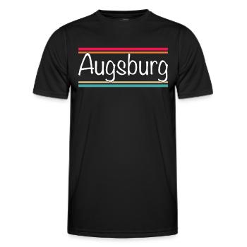 Augsburg - Männer Funktions-T-Shirt - Schwarz - Vorne - AI Model Male 178 dark (178cm)
