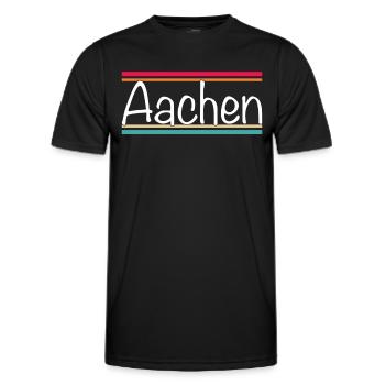 Aachen - Men's Functional T-Shirt - black - Front - AI Model Male 178 dark (178cm)