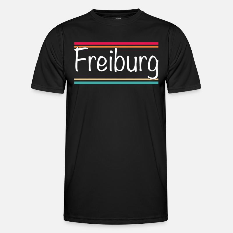 Freiburg - Männer Funktions-T-Shirt - Schwarz