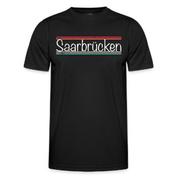 Sarrebruck - T-shirt sport Homme - noir - Devant - AI Model Male 178 dark (178cm)