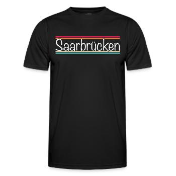 Sarrebruck - T-shirt sport Homme - noir - Devant - AI Model Male 178 dark (178cm)