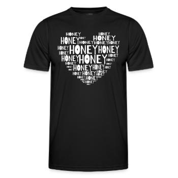 Cœur de miel - T-shirt sport Homme - noir - Devant - AI Model Male 178 dark (178cm)