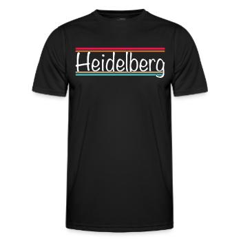 Heidelberg - Männer Funktions-T-Shirt - Schwarz - Vorne - AI Model Male 178 dark (178cm)