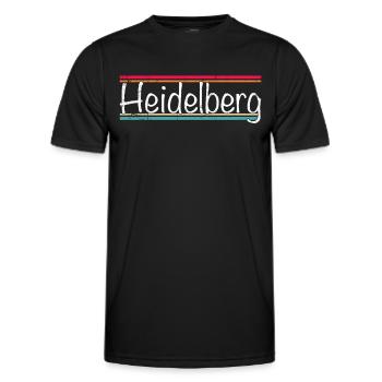 Heidelberg - Männer Funktions-T-Shirt - Schwarz - Vorne - AI Model Male 178 dark (178cm)
