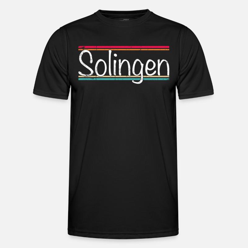 Solingen - Männer Funktions-T-Shirt - Schwarz