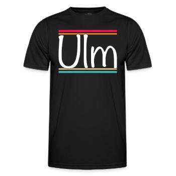 Ulm - Männer Funktions-T-Shirt - Schwarz - Vorne - AI Model Male 178 dark (178cm)