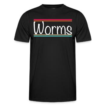 Worms - Men's Functional T-Shirt - black - Front - AI Model Male 178 dark (178cm)