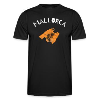 Mallorca - Männer Funktions-T-Shirt - Schwarz - Vorne - AI Model Male 178 dark (178cm)