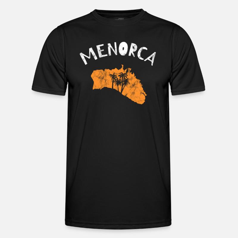 Menorca - Männer Funktions-T-Shirt - Schwarz