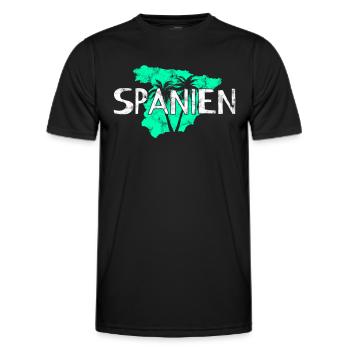 Espagne - T-shirt sport Homme - noir - Devant - AI Model Male 178 dark (178cm)