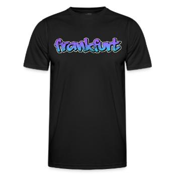 Francfort - T-shirt sport Homme - noir - Devant - AI Model Male 178 dark (178cm)