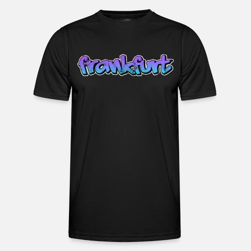 Frankfurt - Männer Funktions-T-Shirt - Schwarz