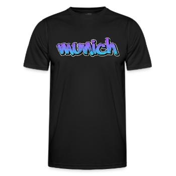 Munich - T-shirt sport Homme - noir - Devant - AI Model Male 178 dark (178cm)